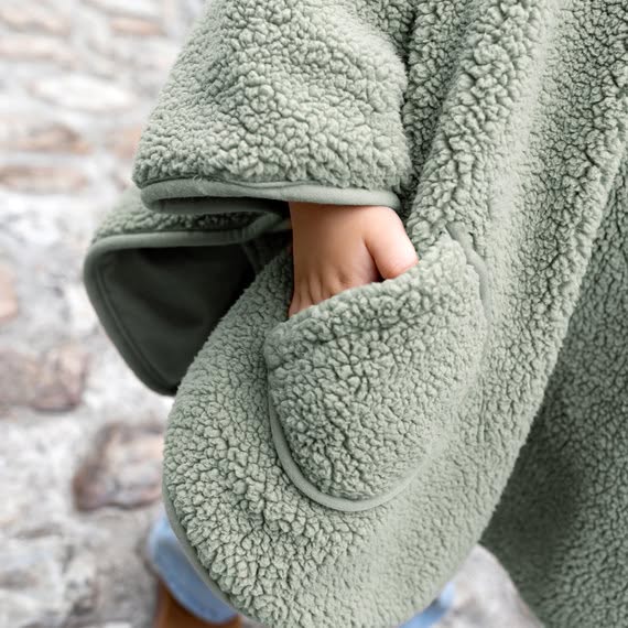 Poncho teddy buitenkant + jersey