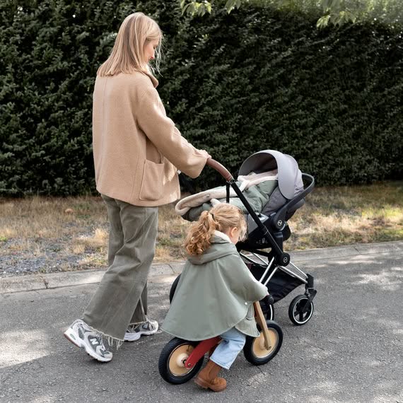 Poncho teddy + gecoated buitenkant