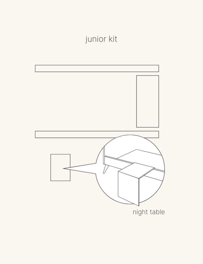 Kit bed Flow naar royaal junior bed van 170x70cm