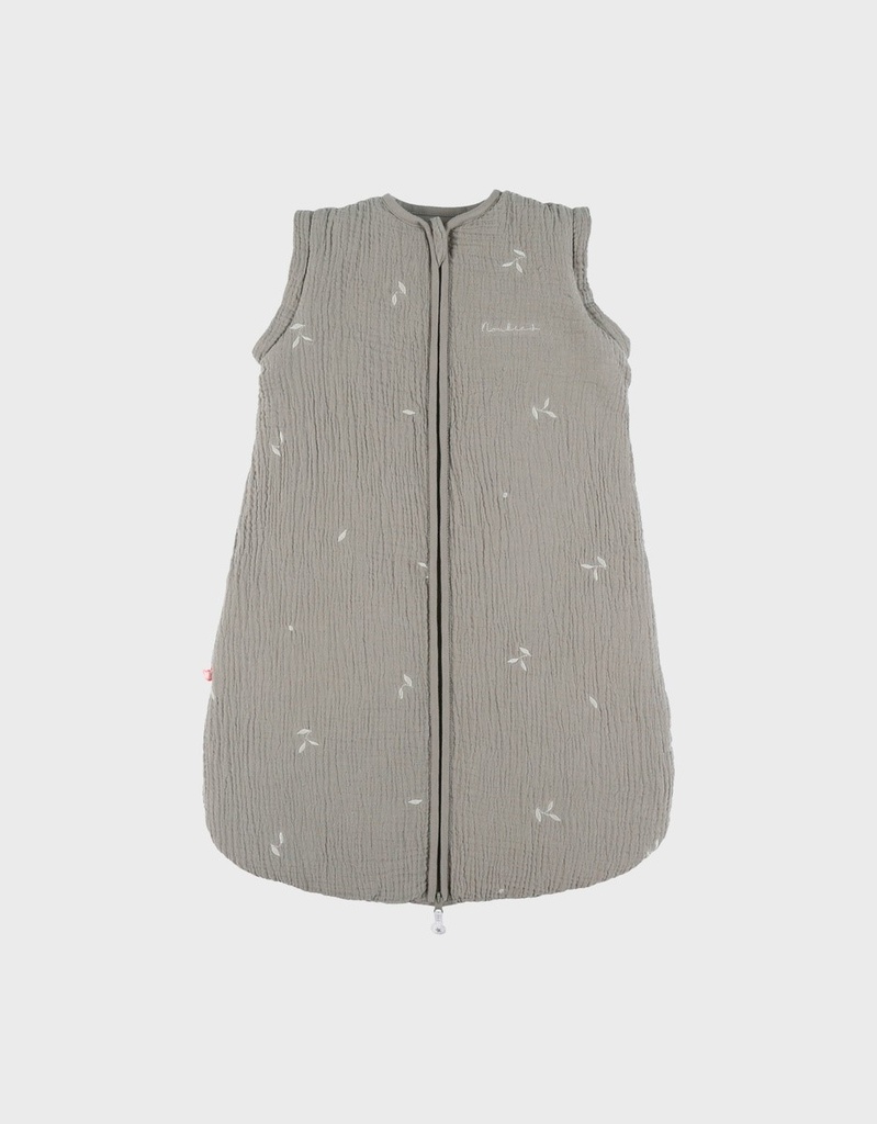 Winterslaapzak afneembare mouwen in gewatteerde mousseline (1-6m/70 cm/van tog 2.0 tot 3.5)