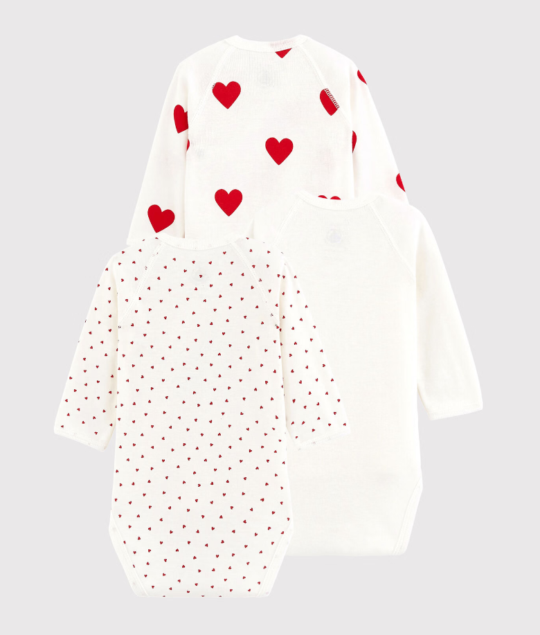 Body met lange mouwen (3 stuks)