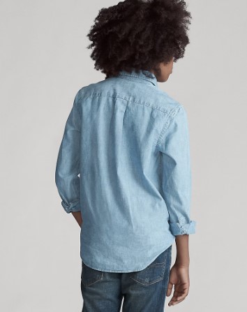 Hemd katoenen chambray (8j-18j)