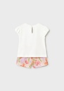 Short en t-shirt set met print