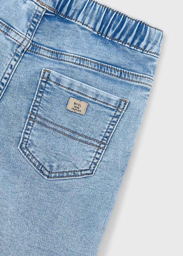 Bermuda zachte denim jogger