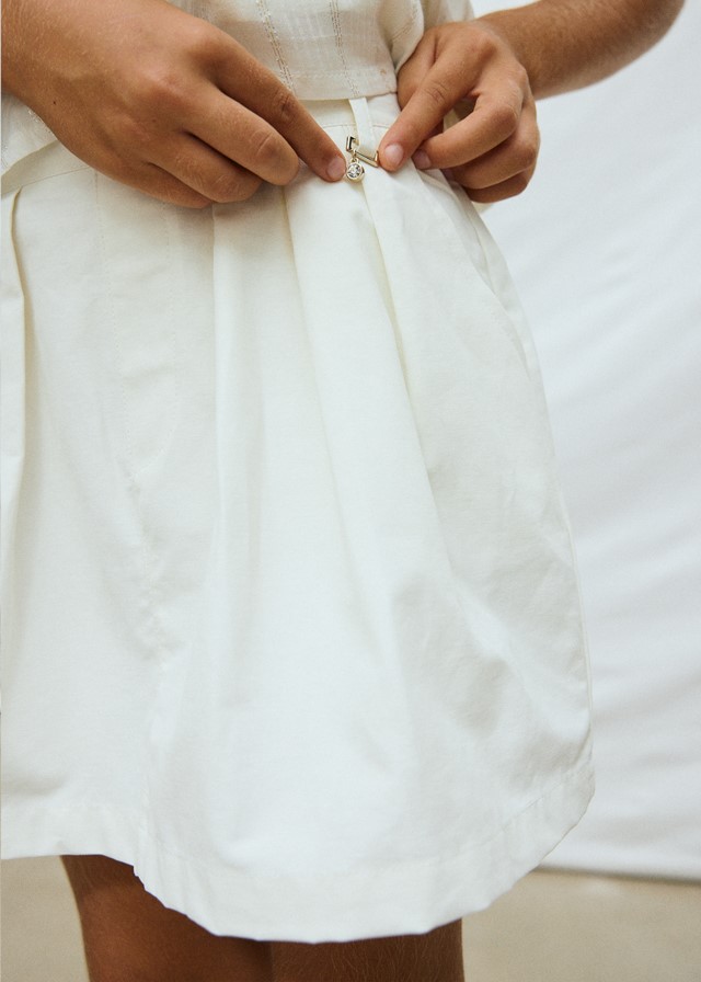 Skort van gabardine