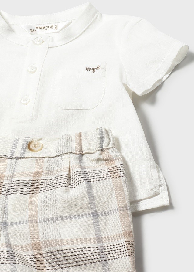 Babyset 2-delig hemd met korte mouwen en short
