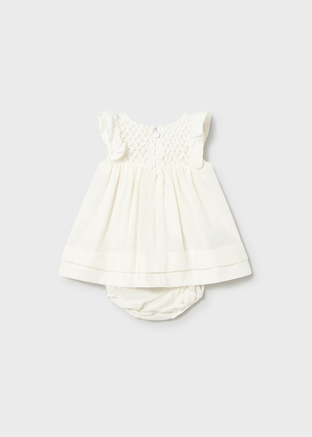 Geborduurde jurk met bloomer