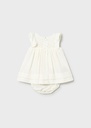 Geborduurde jurk met bloomer
