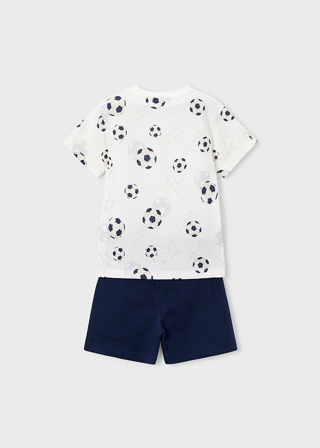 Short & t-shirt met voetbalprint set