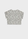 Cropped t-shirt met luipaardprint