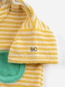 Sweatshirt badstof gebreid gele strepen