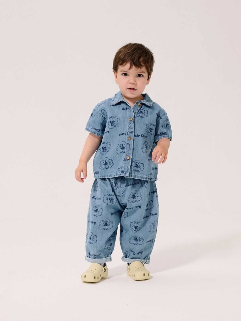 Broek denim geweven augurk de hond