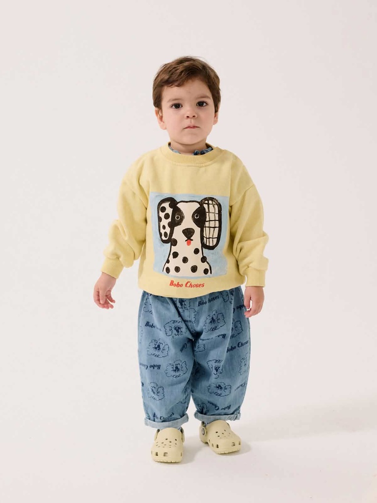 Broek denim geweven augurk de hond