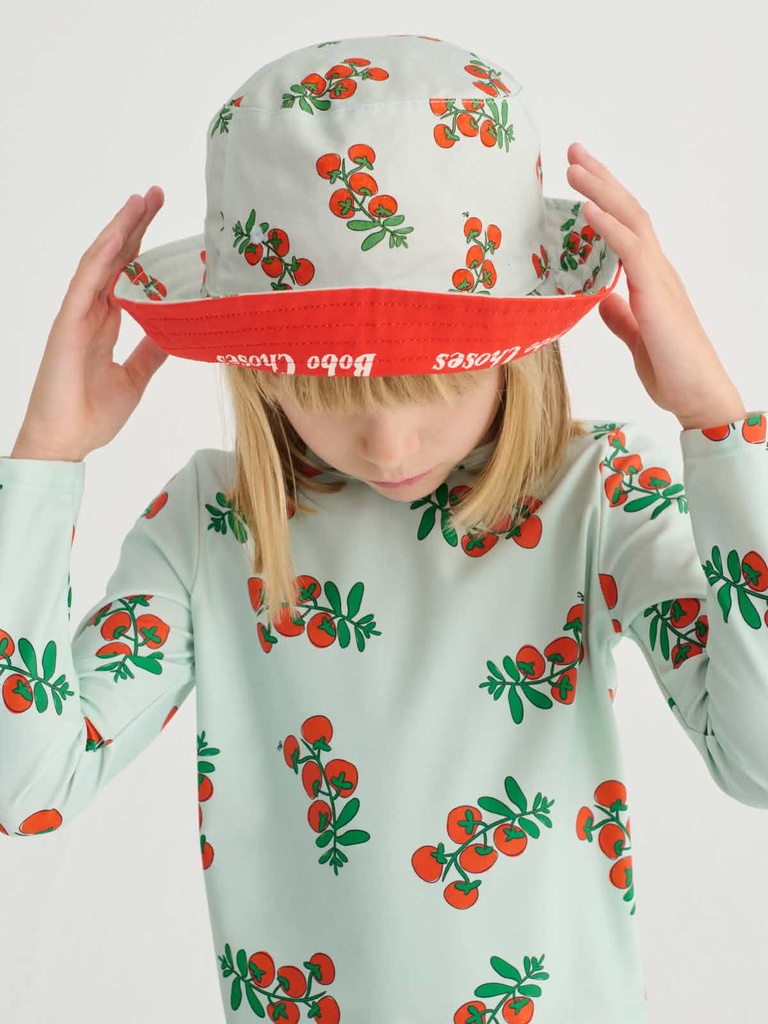 Hoed omkeerbaar woven sappige tomaten overal
