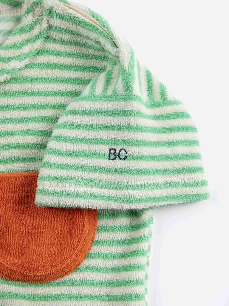 Sweatshirt ronde hals knit groene strepen