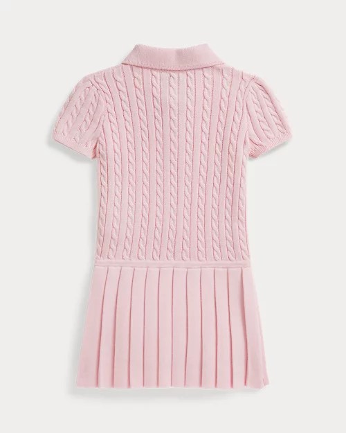 Gebreide polo-jurk met minikabels (3m-24m)