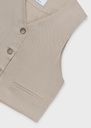 Gilet met knopen in linnenlook