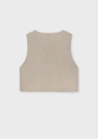 Gilet met knopen in linnenlook