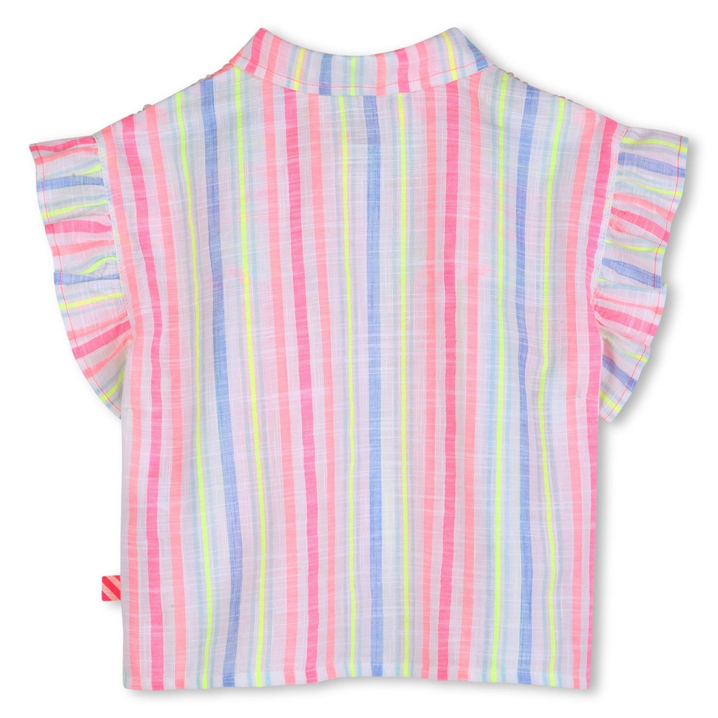 Blouse katoen streep glitterruffles
