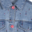 Jeansvest denim studs sparklelook