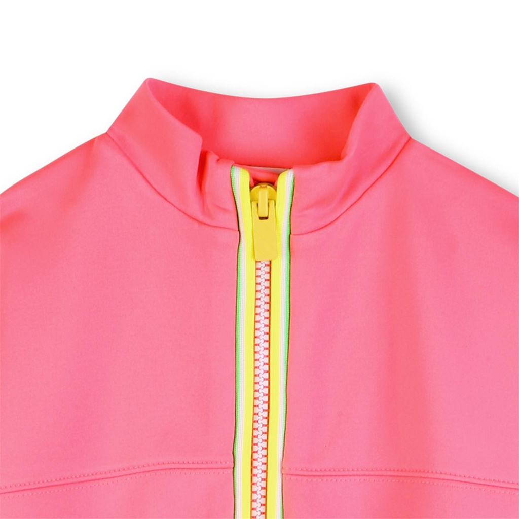 Vest terry zip glitterback