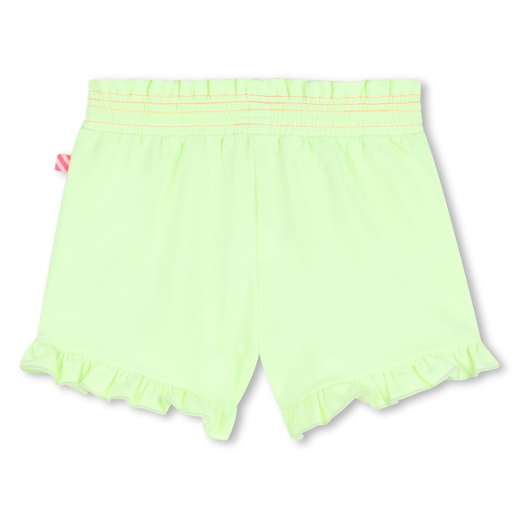 Short terry ruffle glitterprint