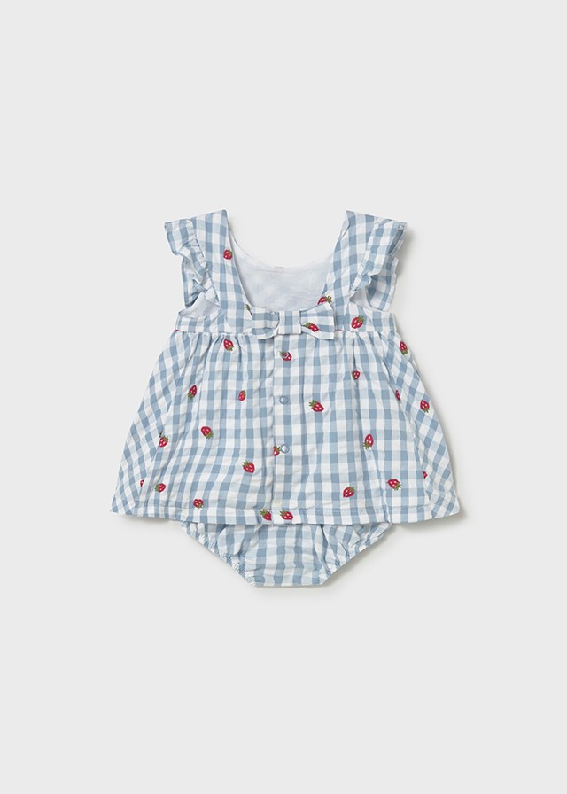 Geblokte jurk met bloomer