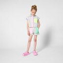 Short katoen streep contrastpockets