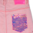 Short twill pailletten funlook