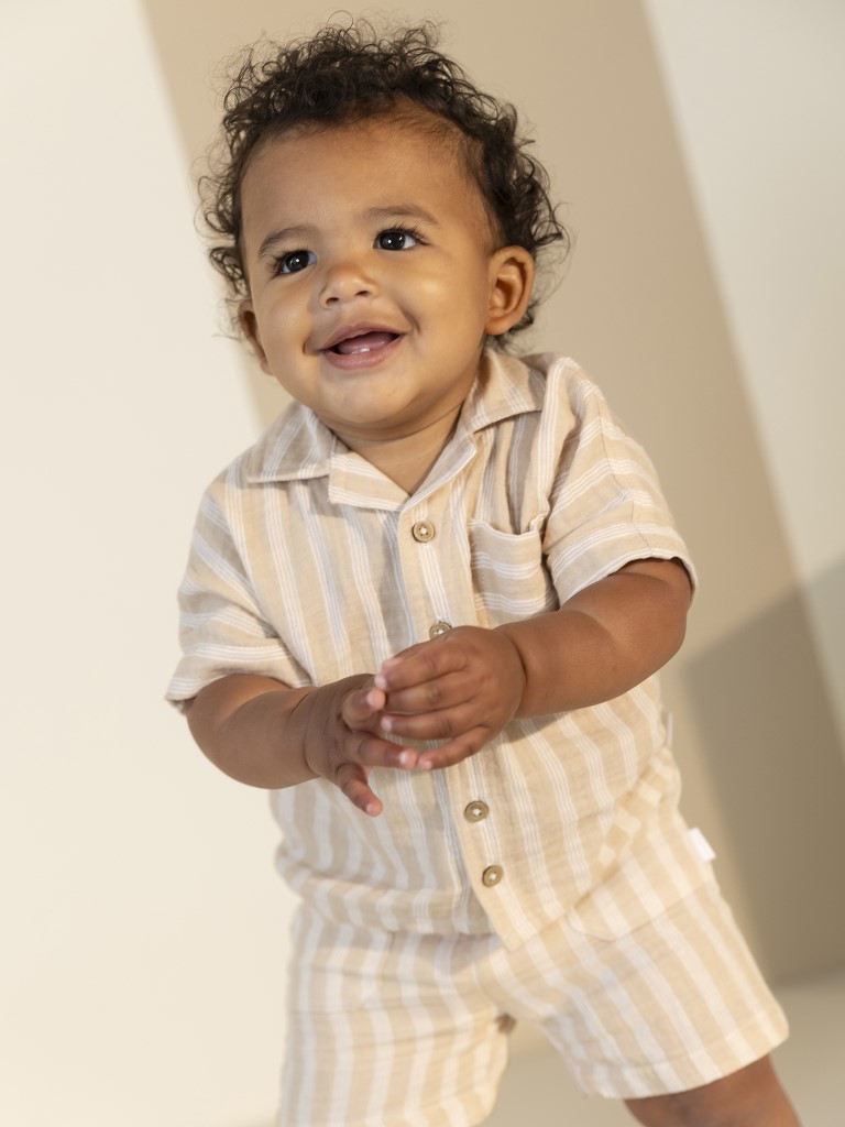 Shorts regular fit muslin stripe