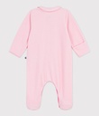 Pyjama in effen velours met kraag