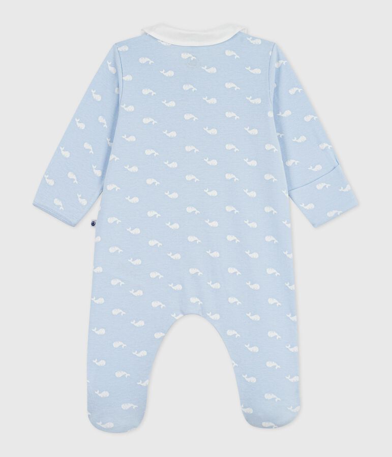 Pyjama in katoen met kraag en walvisprint