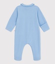 Pyjama in effen velours met kraag