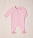 Pyjama in effen velours met kraag