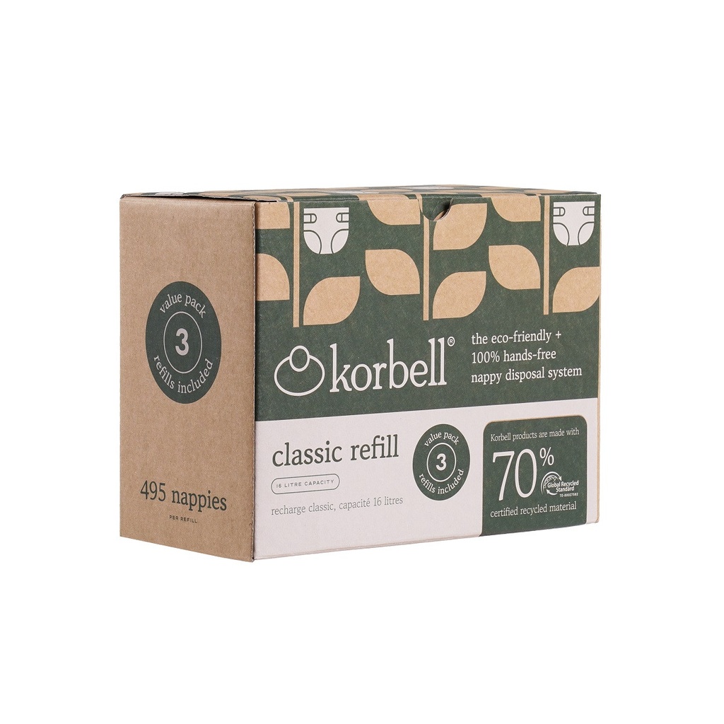 Classic navulling luieremmer 16 liter - 3 stuks (tot 495 luiers)