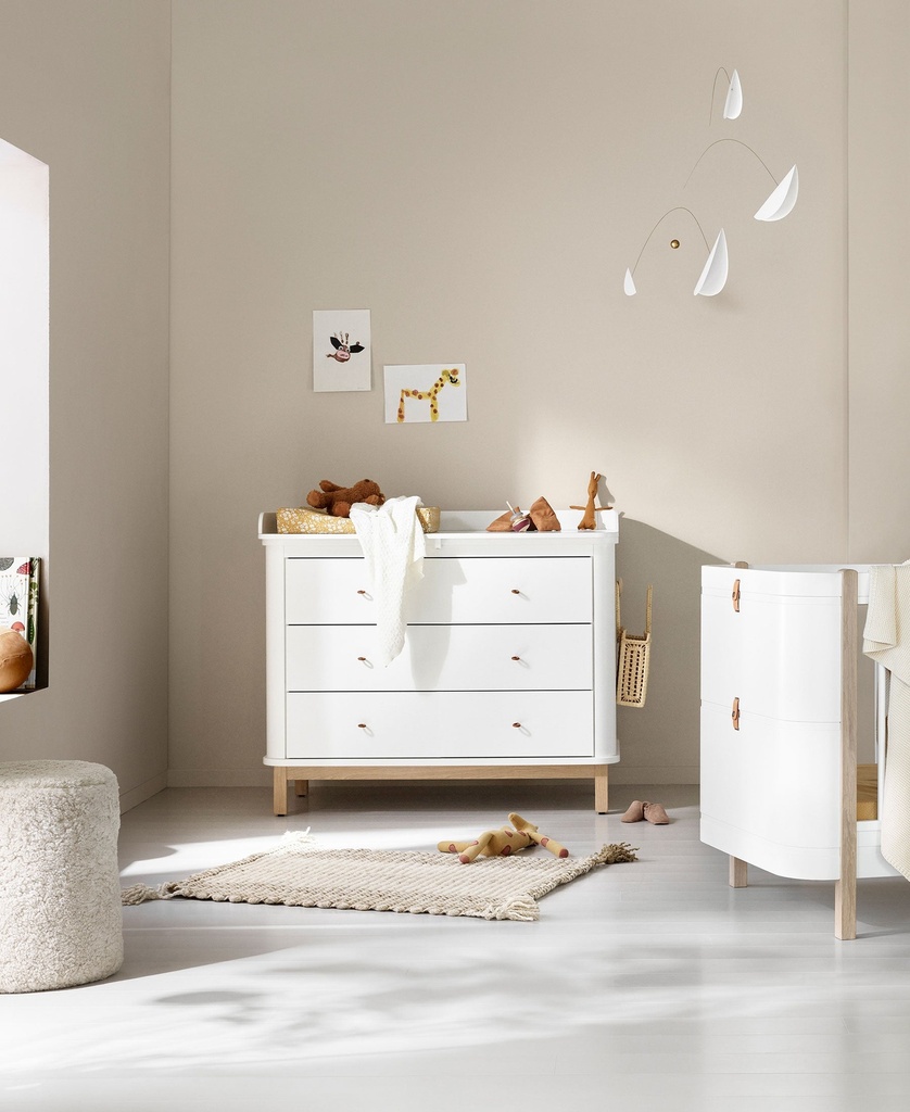 Commode met 3 laden en verlengstuk Wood