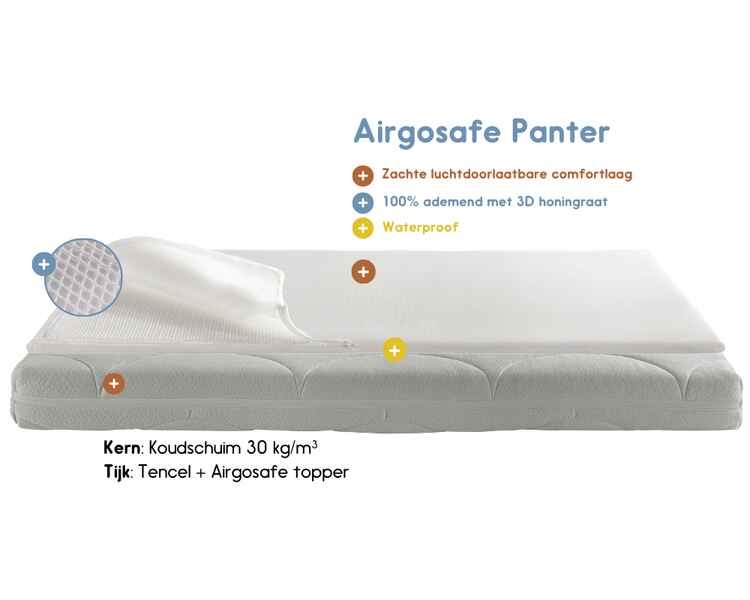 Babymatras set Panter matras met Airgosafe Topper