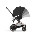 Kinderwagen set e-Priam comfort matt black (incl. draagmand  en buggyzit)
