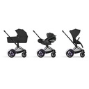Kinderwagen set e-Priam comfort matt black (incl. draagmand  en buggyzit)