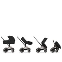 Kinderwagen set e-Priam comfort matt black (incl. draagmand  en buggyzit)