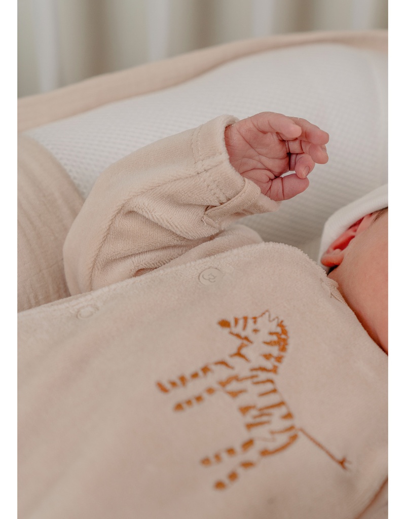 Pyjama baby zebra fluweel (2 stuks)