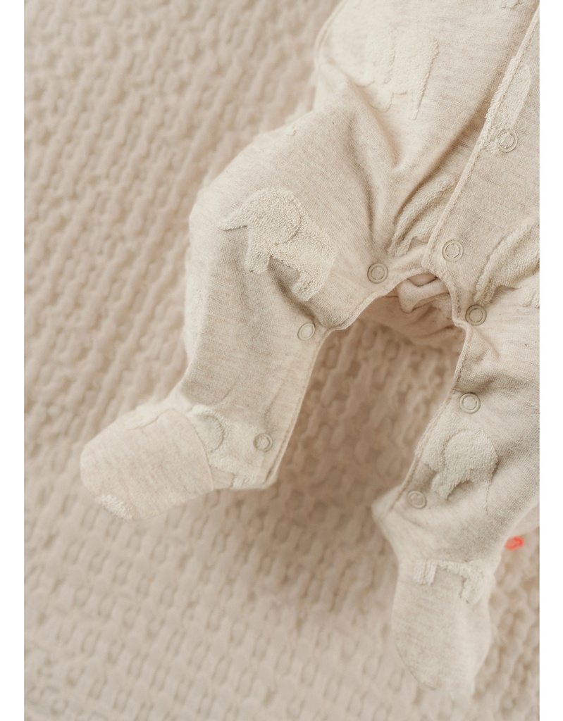 Pyjama met kleine reliëf-olifantjes, jacquard katoen