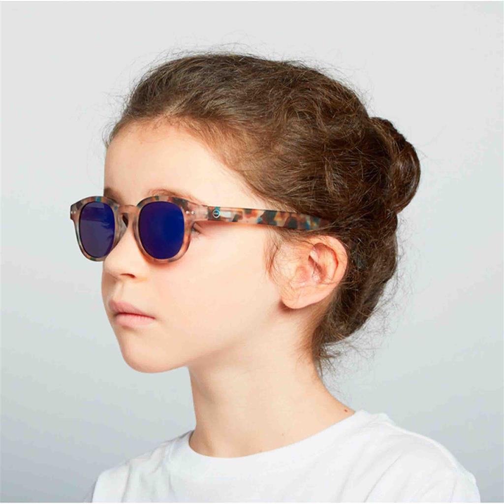 Lunettes de soleil junior #C bleu miroir (5-10 ans)