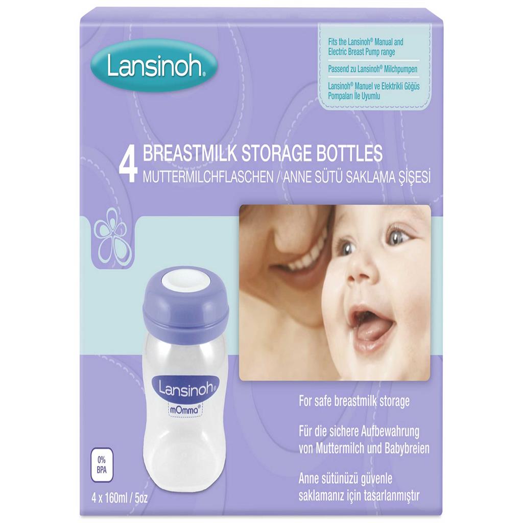 Breast milk storage bottles (4x160ml)