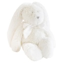 Lapin câlin Flore avec noeud blanc (18cm)