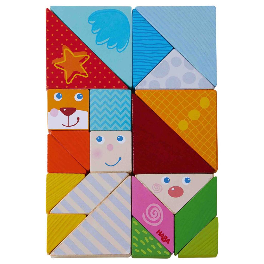 Lay game: colorful tangram mix