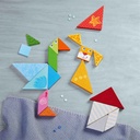 Lay game: colorful tangram mix