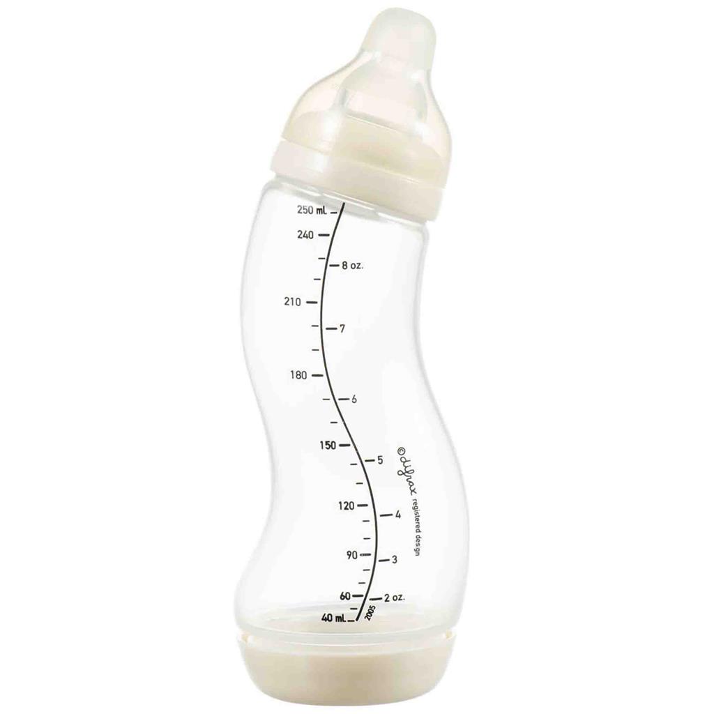 S-shaped feeding bottle (250ml, natural)