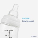 S-shaped feeding bottle (250ml, natural)