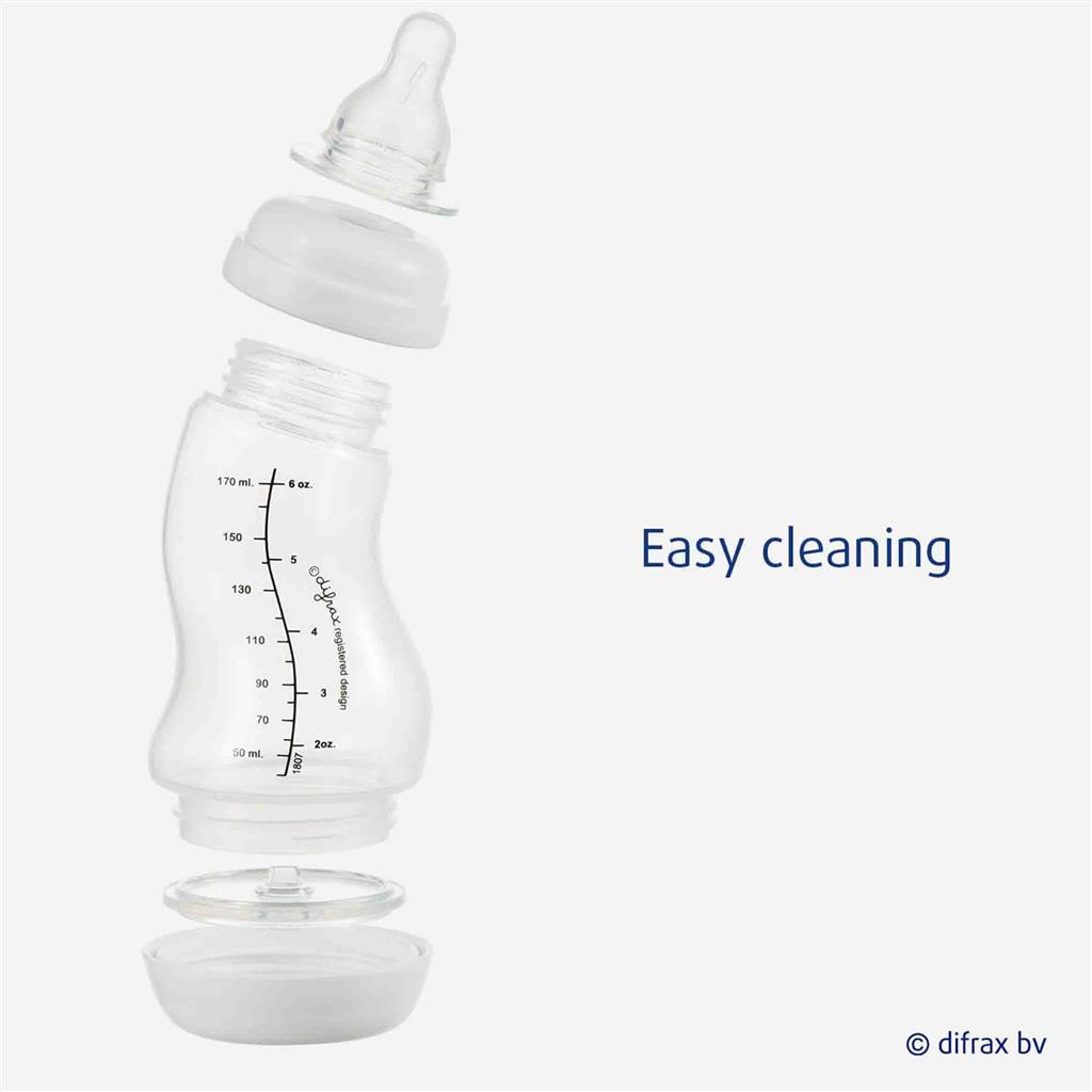 S-shaped feeding bottle (250ml, natural)